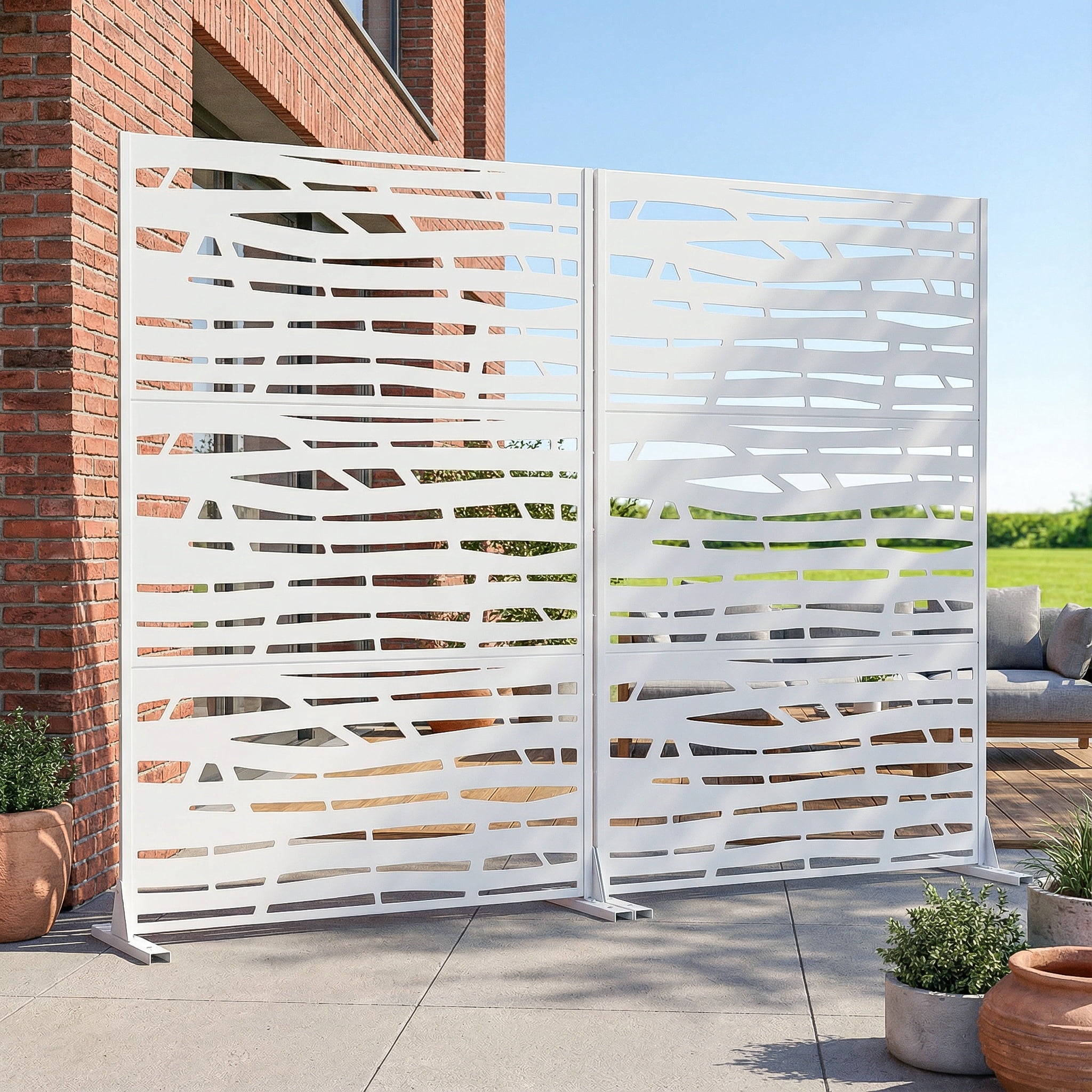 Metal Privacy Screen Fence Panel with Stylish Pattern