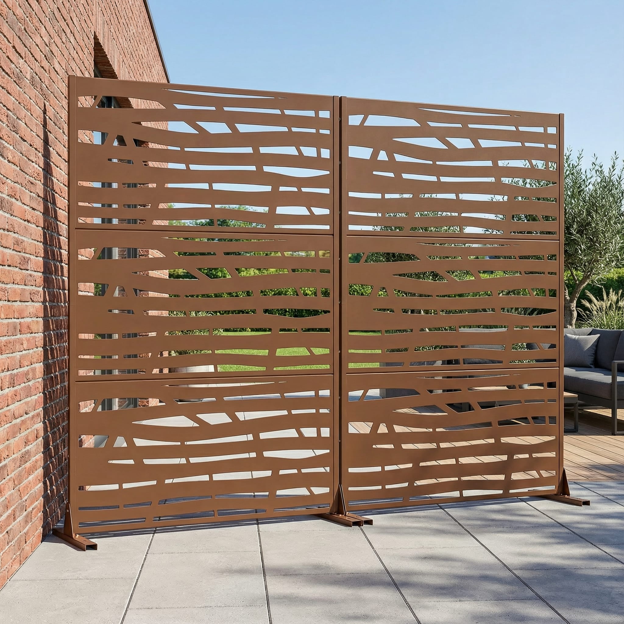 Metal Privacy Screen Fence Panel with Stylish Pattern