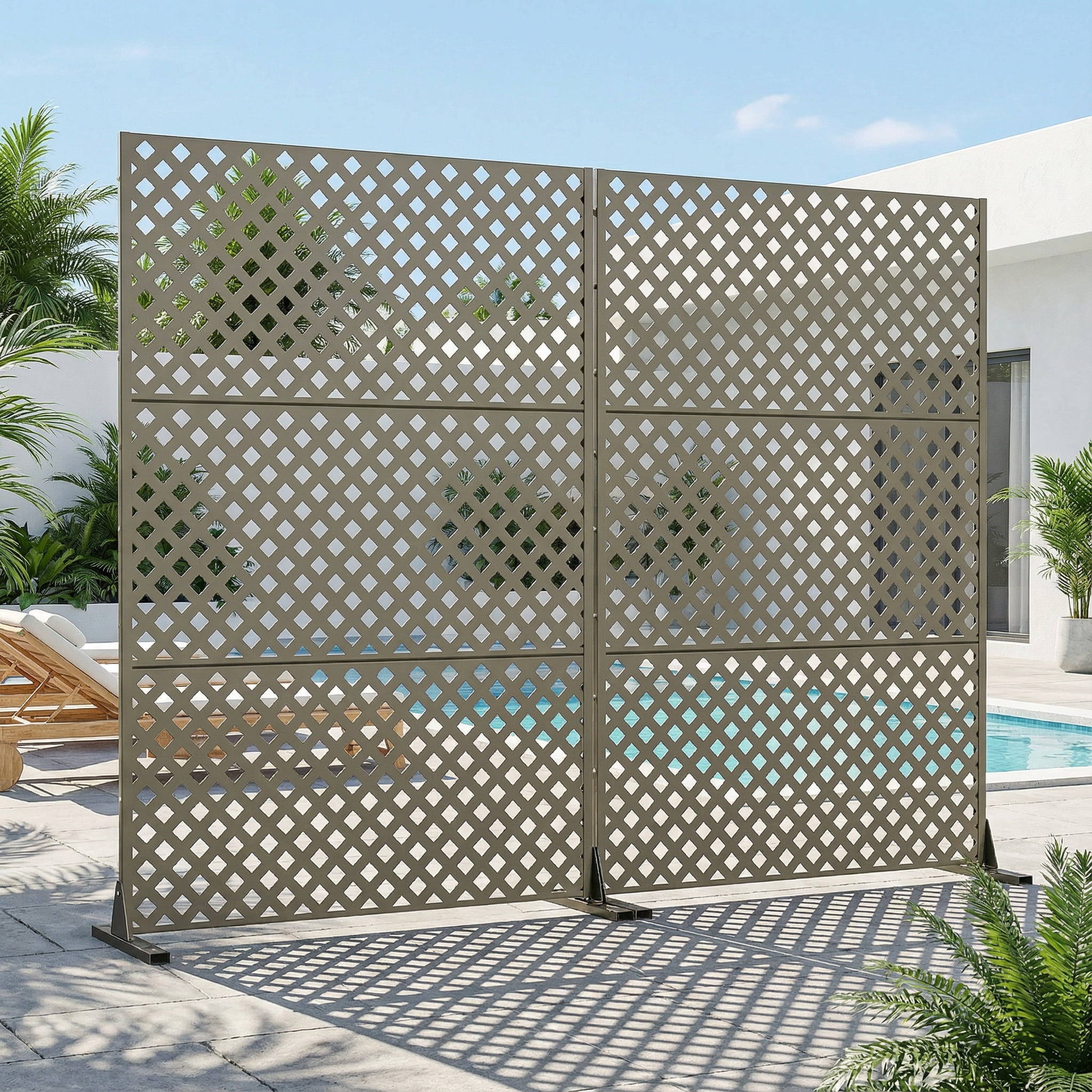 Metal Privacy Screen Fence Panel with Stylish Pattern