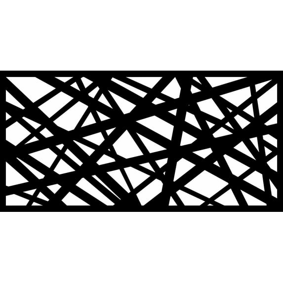 Metal Privacy Screen, Laser Cut Decorative Steel Privacy Panel Metal Fencing, Hanging Room Divider Partitions Panel Screen,48x24in 007