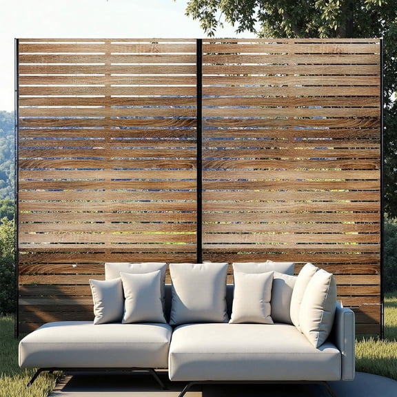 Metal Privacy Screen,Outdoor Privacy Screens, Decorative Fence Panel with 0.39" Gap,Freestanding Decorative Privacy Screen for Enhanced Privacy for Decorative Garden,Patio, Backyard, Pool, Balcony