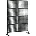 thumbnail image 1 of Metal Privacy Screen with Stand,Outdoor Freestanding Privacy Screen & Panels, Outdoor Privacy Screen for Deck Patio Balcony,Heavy Duty Rust Proof Decorative Fence Panel 47x70Inch,35x70Inch, 1 of 7