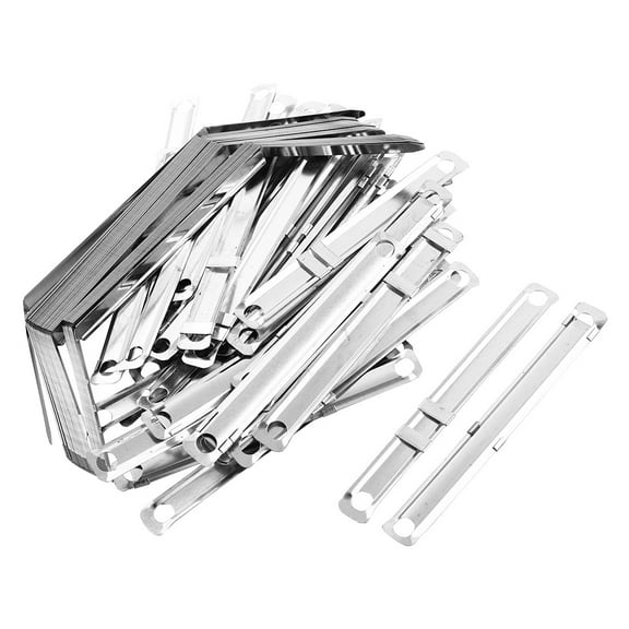 Metal Prong Paper Fasteners 2 Inch Capacity Paper File Clip, 50 Per Box