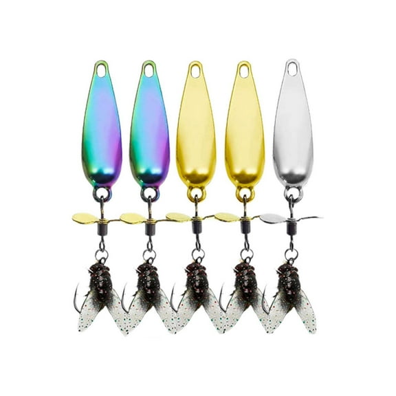Metal Propeller Fishing Kit Swimbait Design for Catching Trout Catfish and Walleye in Freshwater Saltwater