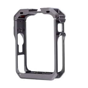 Metal Protective Frame Cage Shield for 360 Panoramic Action Camera, Silver Heavy-Duty Aluminum Alloy Camcorder Mount Rig with Lens Cap Guard Shell