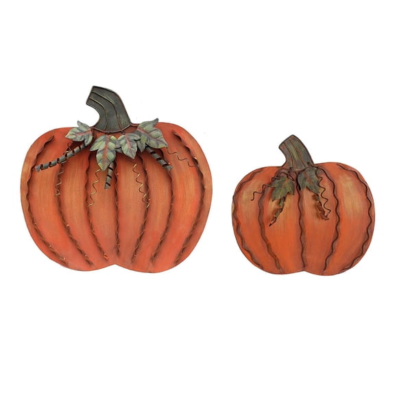 Metal Pumpkin Fall Harvest Decor Free Standing Pumpkin Centerpiece for Table Indoor Outdoor Garden Yard Rustic Pumpkin Sign Decor