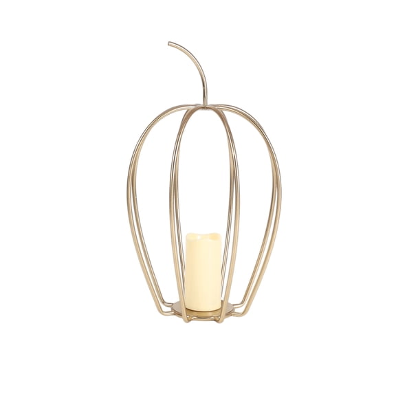 Metal Pumpkin Lantern Small 21.75inch '' , by way to celebrate