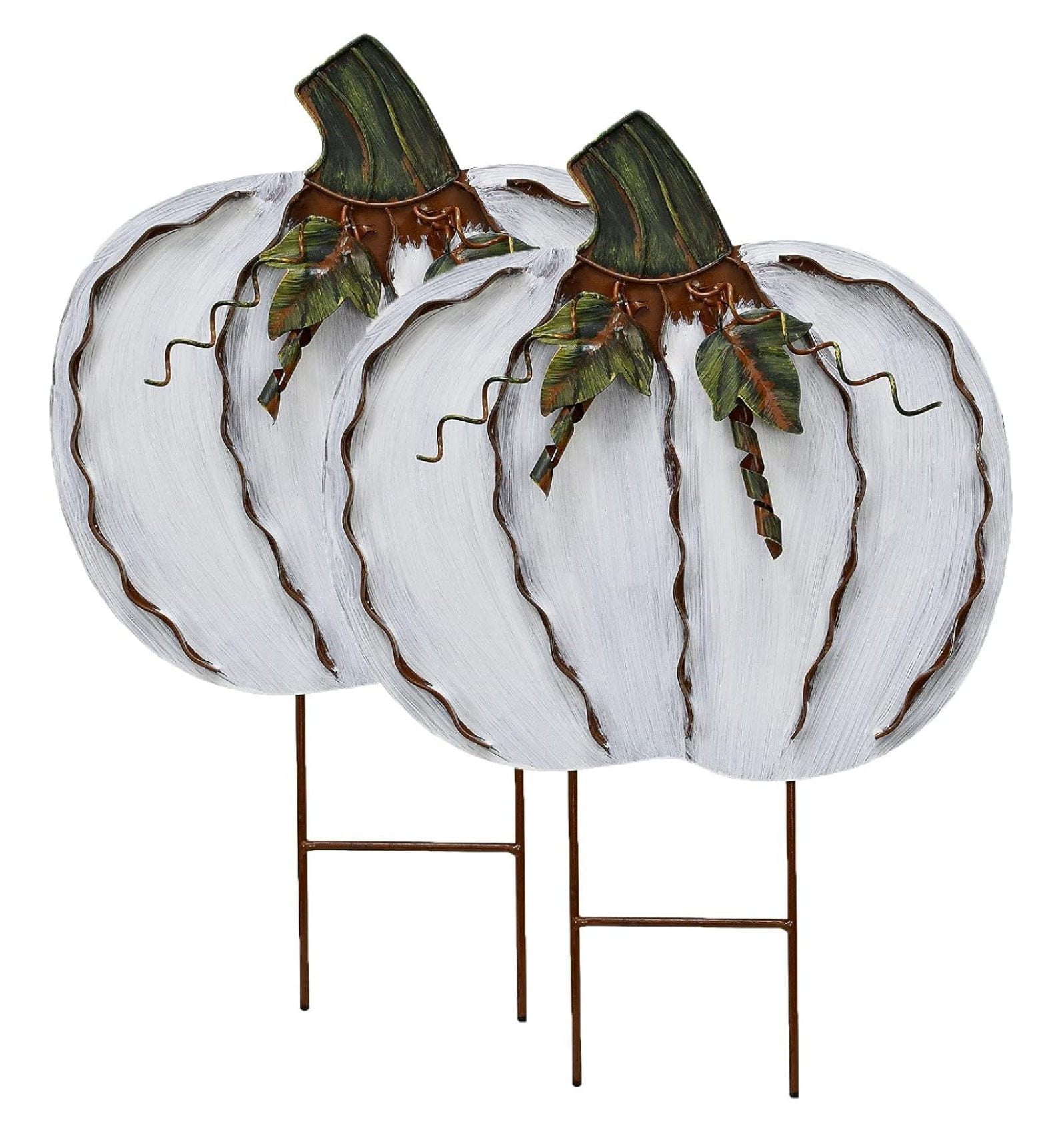 Metal Pumpkin Yard Stake Sign Fall Decor Decorative Rustic Pumpkins ...