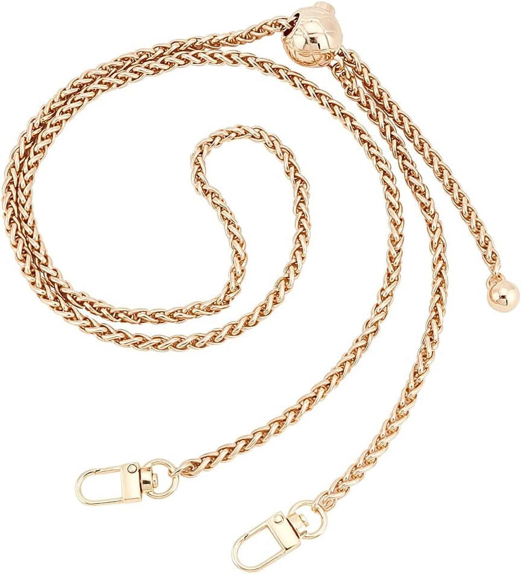 Metal Purse Chain Strap 49.6 Inch Adjustable Shoulder Chain Strap