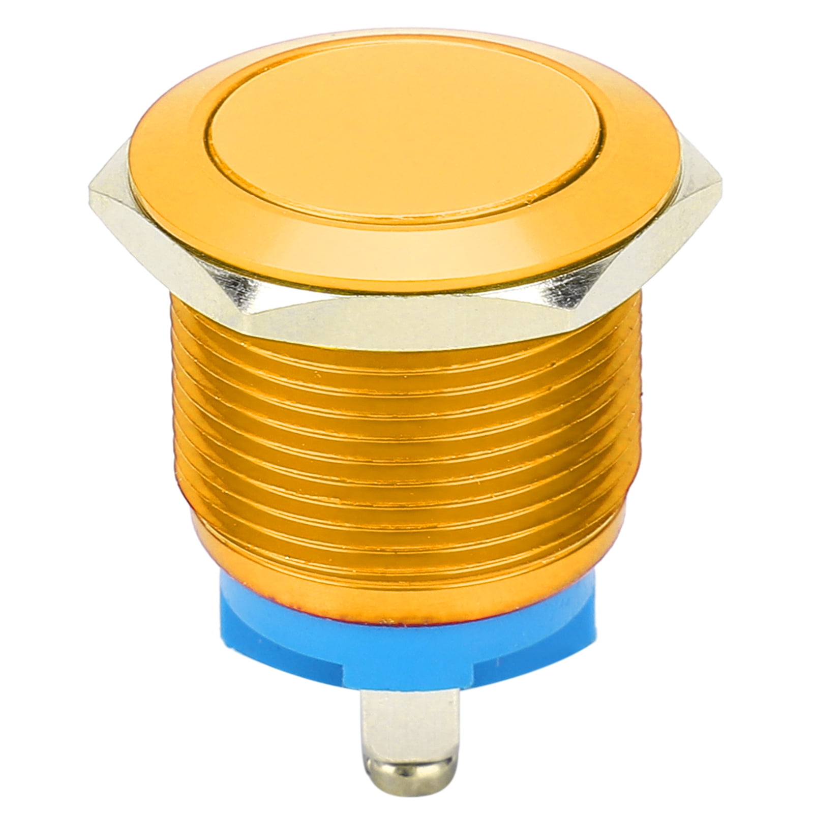 Metal Push Button Switch Flat Head Full Oxidation SelfReset Jog Screw