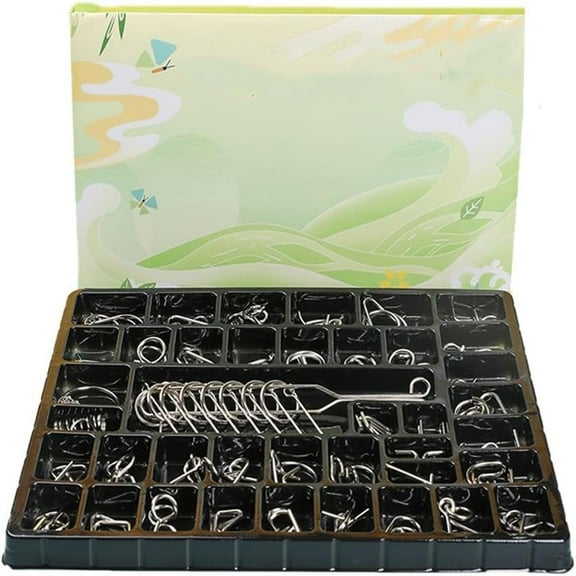 Metal Puzzle Ring, 40Pcs Metal Puzzles Brain Teasers, Educational Intellectual Toys, Chinese Ring Trick Toy For Party Kids &