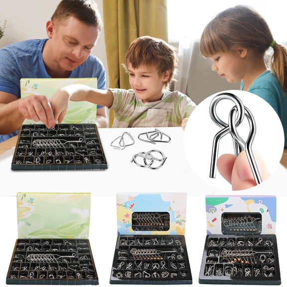 Metal Puzzle Ring, Metal Puzzles Brain Teasers, Educational Intellectual Toys, Chinese Ring Trick Toy For Party , Metal Construction, Iq Development &