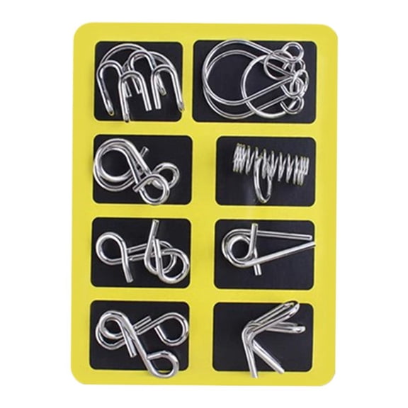 Metal Puzzle Solving,3D Interlocking Metal Wire IQ Logic Game, Puzzles M-etal Wire Puzzle Set,MetalPuzzles Brain Teasers,for Kids Teens Adults Challenge Home Party Challenge