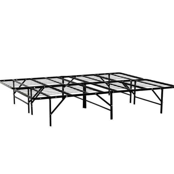 Metal Queen Bed Frame Mattress Foundation Bedroom Choice Size, Included, Black