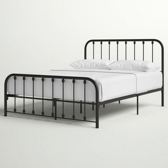 Metal Queen PLatform Bed Frame Black Color,No Box Spring,Easy Assembly