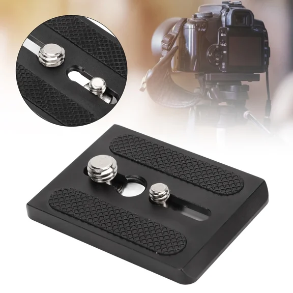 Metal Quick Release Plate With 1/4" 3/8" Screw For Dslr Camera Tripod Ball Head