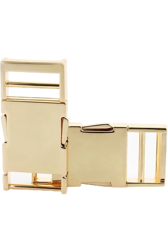 1 Inch Metal Quick Side Release Buckle Webbing Bag Clip for Flat Lock Belt Straps, Backpacks and Collars, 1 Pack (Silver)