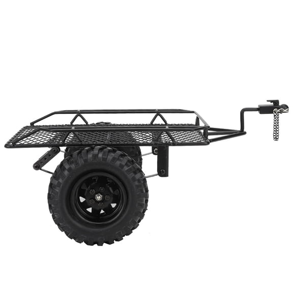 Metal RC Bucket Trailer Simulation Trailing Car for TRX4 D90 SCX10 CC01 1/10 DIY PartsBlack