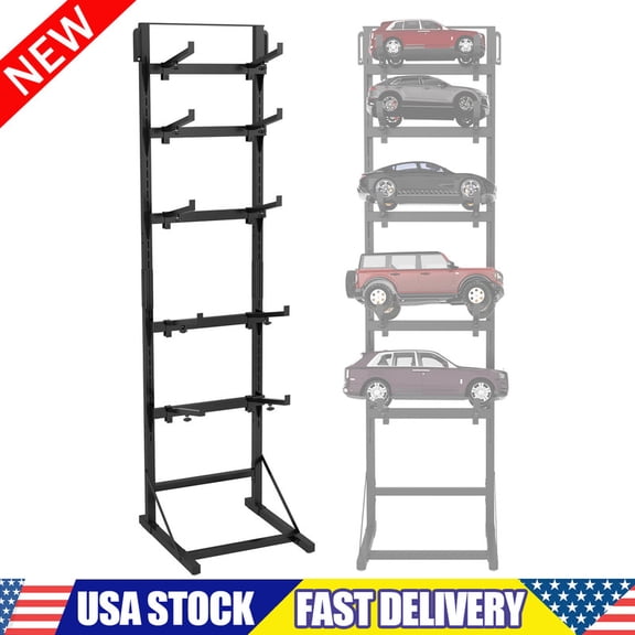 Metal RC Car Storage Rack, 5 Tier Model Car Display Stand, Adjustable Workstation Shelf for Large 1/10+ RC Cars/Trucks