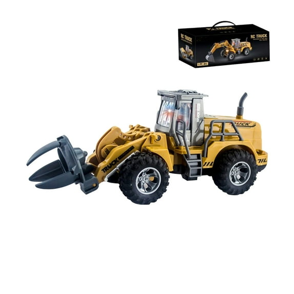Metal RC Wheel Loader - Remote Control Kids Construction Toy with Realistic Lights and Sounds, Tractor Toy for Boys Ages 3+, Perfect Birthday Gift for Kids Ages 3-12+