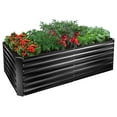 Metal Raised Bed Garden Bed Kit, 6x3x2ft Tall Galvanized Planter Raised