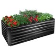 HONGDINGF Metal Raised Bed Garden Bed Kit, 6x3x2ft Tall Galvanized
