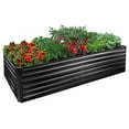Metal Raised Bed Garden Bed Kit, 8x4x2ft Tall Galvanized Planter Raised