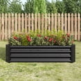 thumbnail image 1 of Metal Raised Garden Bed, 4×2×1FT Rectangle Raised Planter Bed for Plants, Vegetables and Flowers Raised Garden Boxes Steel Kit - Black, 1 of 7
