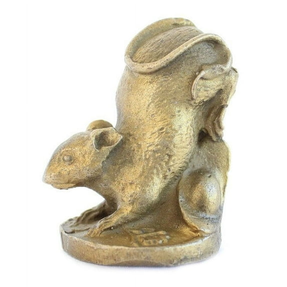 Metal Rat Statue by Feng Shui Import LLC
