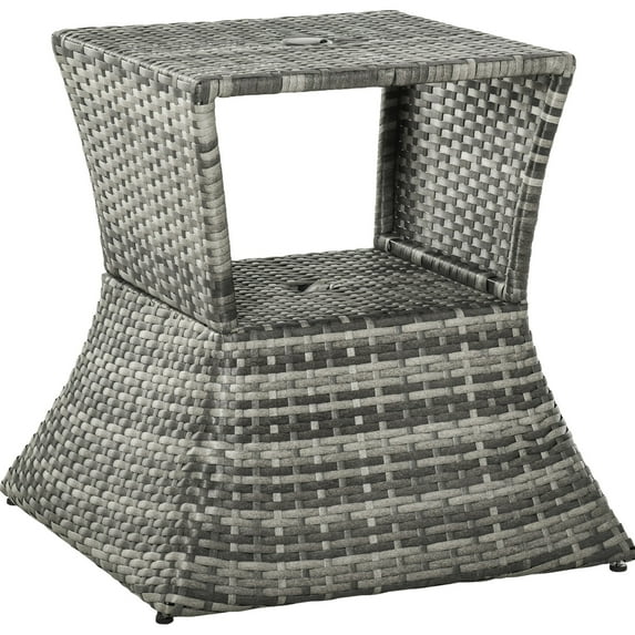 Metal & Rattan Combo / Outdoor Gathering Places / 2-tier Storage ...
