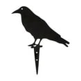thumbnail image 1 of Metal Raven Statue Crow Decor - Black Bird Fence Topper Garden Ornament - Gothic Home Decor Outdoor Yard Art - Rustic Halloween Decoration for Gate Post Witchy Gothic Style, 1 of 5
