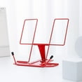 thumbnail image 1 of Metal Reading Stand Foldable Portable Book Holder | Music Score Display | Adjustable Angles | Multi-Color Options | Tablet Cookbook Stand | Sturdy Iron | 18x16x16cm | 1 Pack, 1 of 7