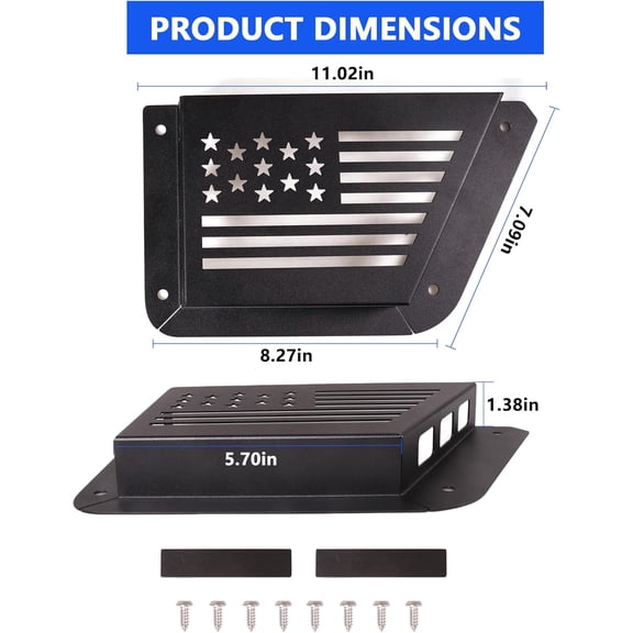 Metal Rear Door Storage Box for 2021-2025 2026 4 Doors Ford Bronco Accessories 2 PCS Side Door Side Insert Organizer Box Interior Storage Expansion Organizer for Bronco, 1 Pair