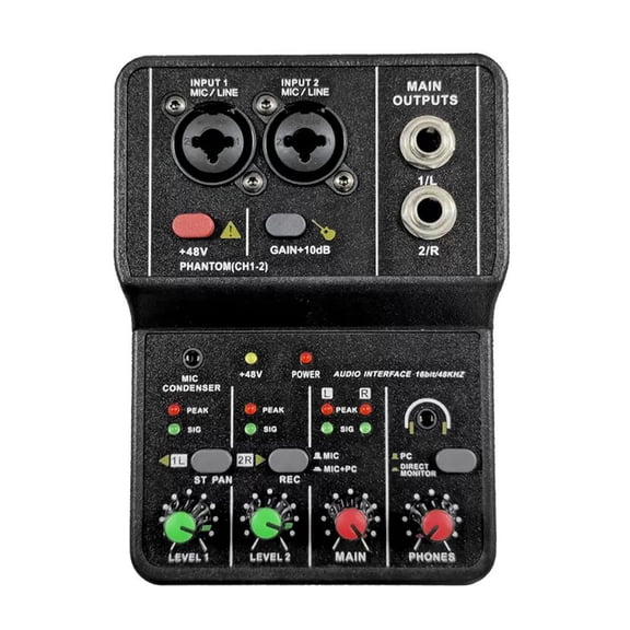 Metal Recording Sound Interfaces Sound Card For Professional Studio Live Streaming And Home Recording With USB Plugs Play
