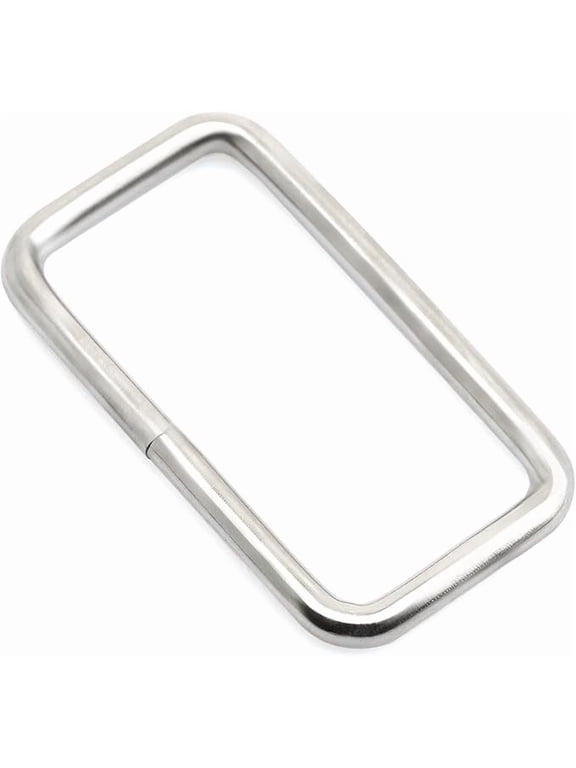 1-1/2 Inch Metal Rectangle Buckle Rings for 1-1/4 and 1-1/2 Inch Straps, Heavy Duty Bag, Belt Loop and Purse Hardware, 20 PCS (Silver)