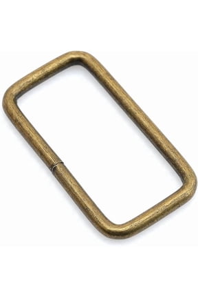 1-1/4 Inch Metal Rectangle Buckle Rings for 1-1/4 and 1-1/2 Inch Straps, Heavy Duty Bag, Belt Loop and Purse Hardware, 20 PCS (Antique Brass)