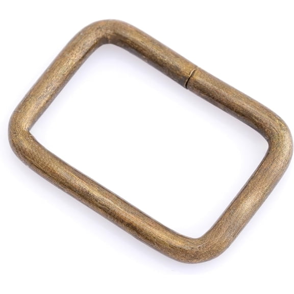 CRAFTME STUDIO 3/4 Inch Metal Rectangle Buckle Rings for 5/8, 3/4 and 1 Inch Straps, Heavy Duty Bag, Belt Loop and Purse Hardware, 20 PCS (Antique Brass)