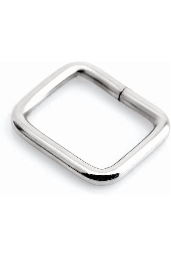 5/8 Inch Metal Rectangle Buckle Rings for 5/8, 3/4 and 1 Inch Straps, Heavy Duty Bag, Belt Loop and Purse Hardware, 20 PCS (Silver)