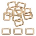 thumbnail image 1 of Uxcell Metal Rectangle Rings Buckle, Zinc Alloy Adjuster Sliders Webbing Strap Fasteners Gold 16mm, 1 of 7