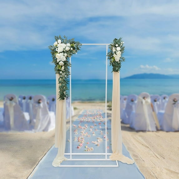Metal Rectangle Shape Wedding Flower Stand Metal Frame Backdrop Rack 200cm