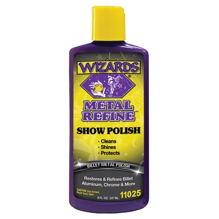 "Wizards Metal Refine – 8 oz Metal Polish & Shine Enhancer | Restores Aluminum, Chrome, Brass, Copper & More Without Scratching "