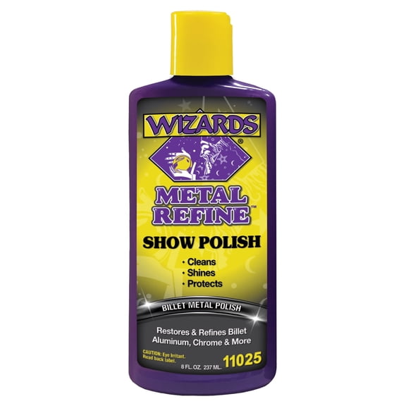 "Wizards Metal Refine 8 oz Metal Polish & Shine Enhancer | Restores Aluminum, Chrome, Brass, Copper & More Without Scratching "