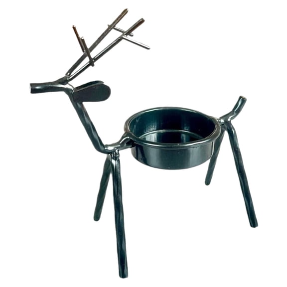 Metal Reindeer Tea Light Candle Holders, Christmas Home Decoration