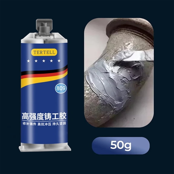 Metal Repair Adhesive for Stainless Steel, Copper, & Aluminum, Waterproof & Leak-Proof, Strong Adhesion for Metal Casting Defects & Equipment Repairs, High Temperature Resistance, 60ml