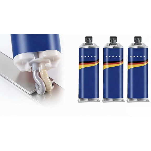 Metal Repair Glue, Strong Epoxy Adhesive for Metal, Plastic, Ceramic, Wood, Steel, Aluminum, Heat Resistant Waterproof Bond, Quick Fix DIY Crafts, 3Pcs