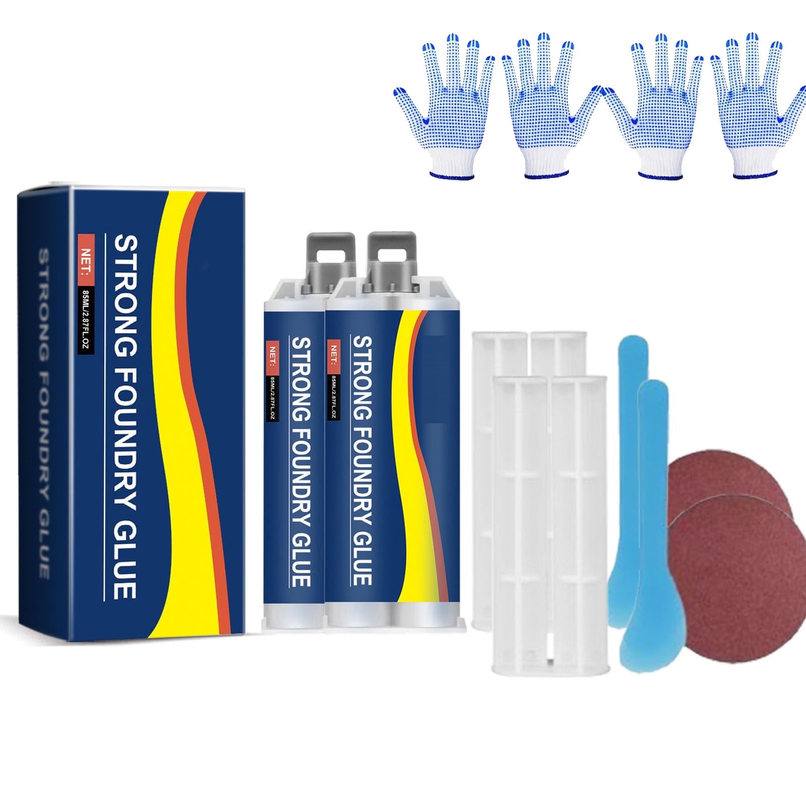 Metal Repair Glue, Strong Foundry Glue for Metal, Enhanced Casting Glues, Premium Liquid Welding Filler for Metals Defects and Repairs (2 Set)