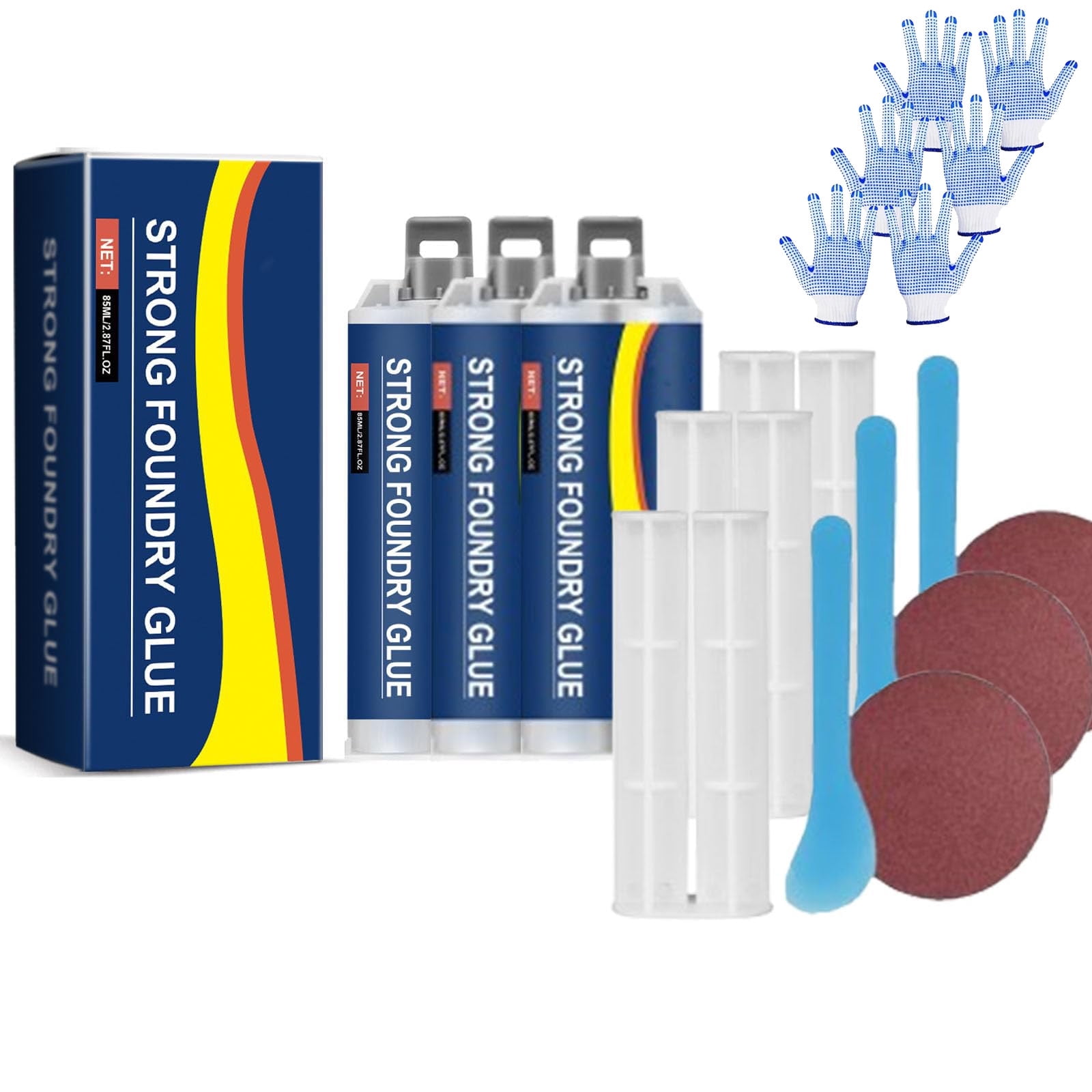 Metal Repair Glue, Strong Foundry Glue for Metal, Enhanced Casting Glues, Premium Liquid Welding Filler for Metals Defects and Repairs (3 Set)