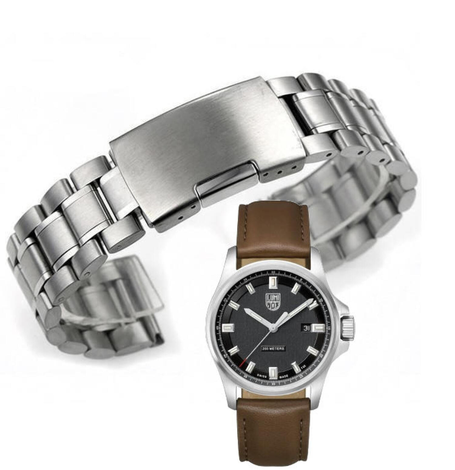 New Trend Stainless Steel 24 mm Watch Band 1942_luminox_K0008177