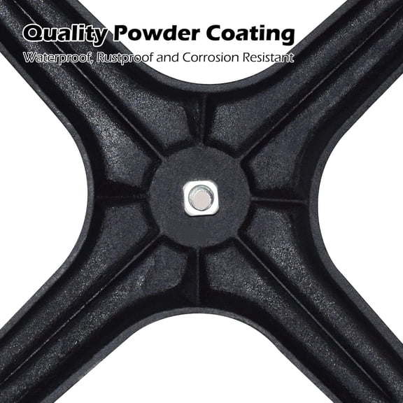 Metal Restaurant Table Base - 22" x 22" Cast Iron Table X-Base for Indoor Outdoor Table$$Furniture