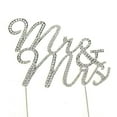 thumbnail image 1 of Metal Rhinestone Celebration Cake Toppers, Silver, Mr & Mrs, 1 of 1